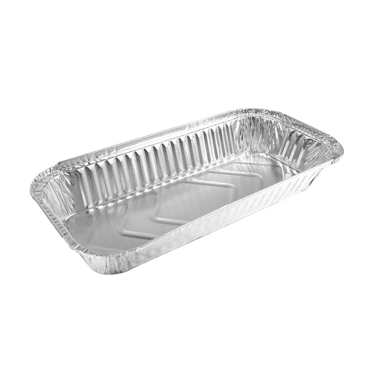 ढक्कन के साथ एल्यूमीनियम खाद्य कंटेनर